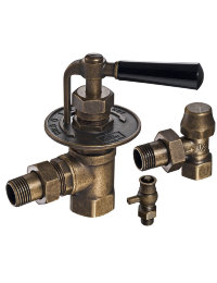 Комплект вентилей с воздухоотводчиком угловой 1/2 Comfort&amp;RETROstyle