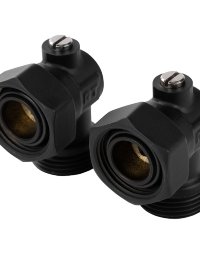 Набор нижнего подключения Royal Thermo угловой раздельный 3/4х3/4ЕК (черный)